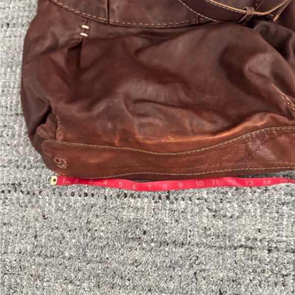 49 Square Miles Brown Distressed Leather Tote Bag - Picture 7 of 10
